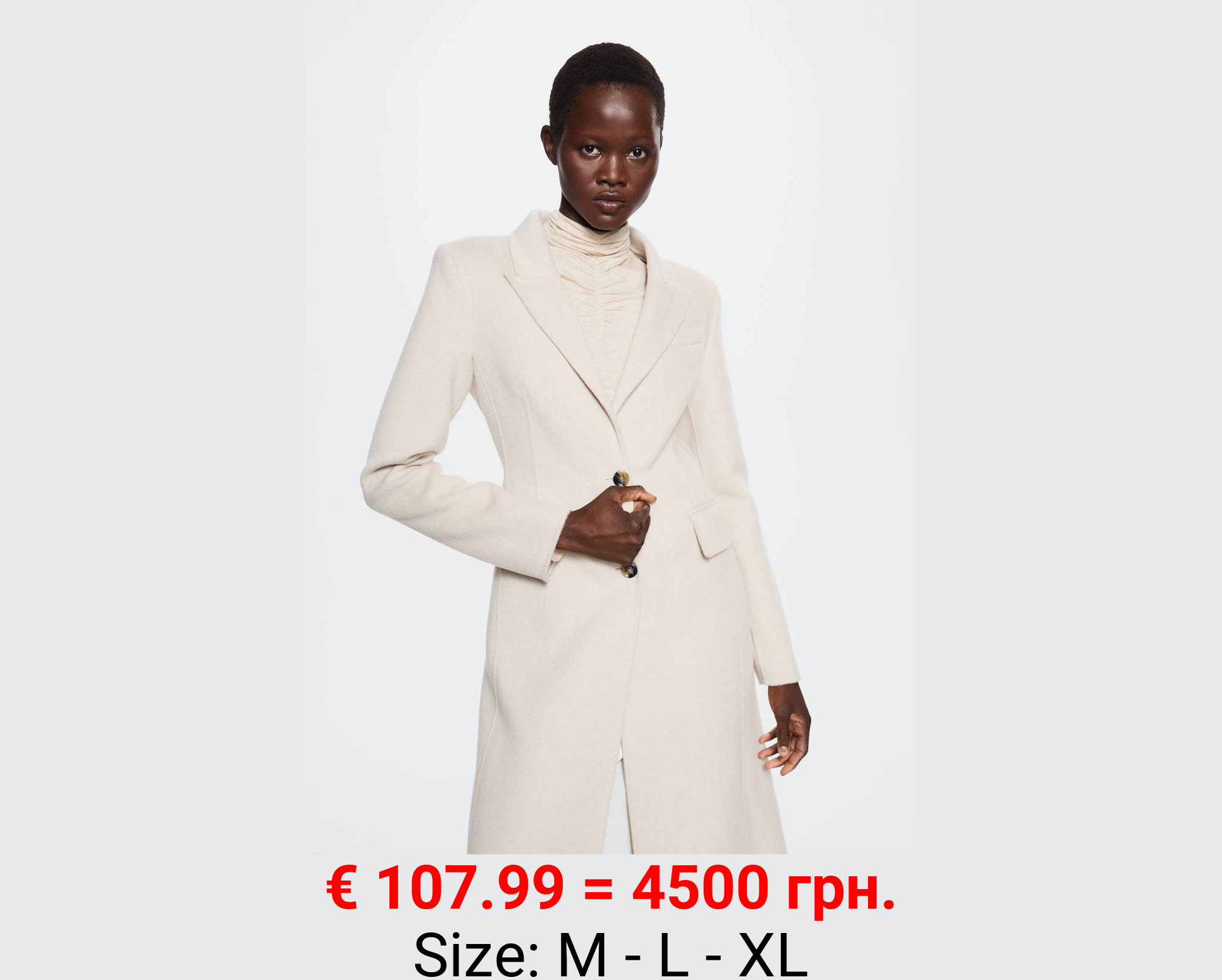 Abrigo lana entallado handmade