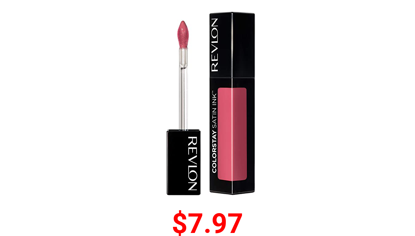 Revlon ColorStay Satin Ink Liquid Lipstick, Longwear Rich Lip Colors, Formulated with Black Currant Seed Oil, 010 Your Majesty, 0.17 fl. oz.