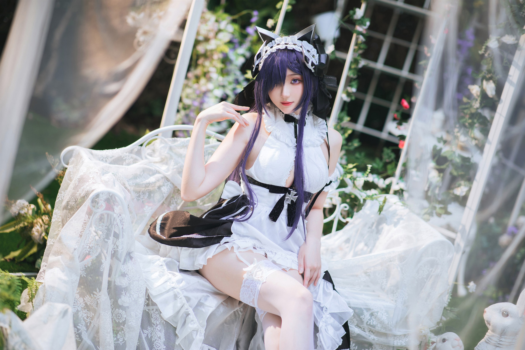 Cosplay 瓜希酱 碧蓝航线 奥古斯特女仆 22