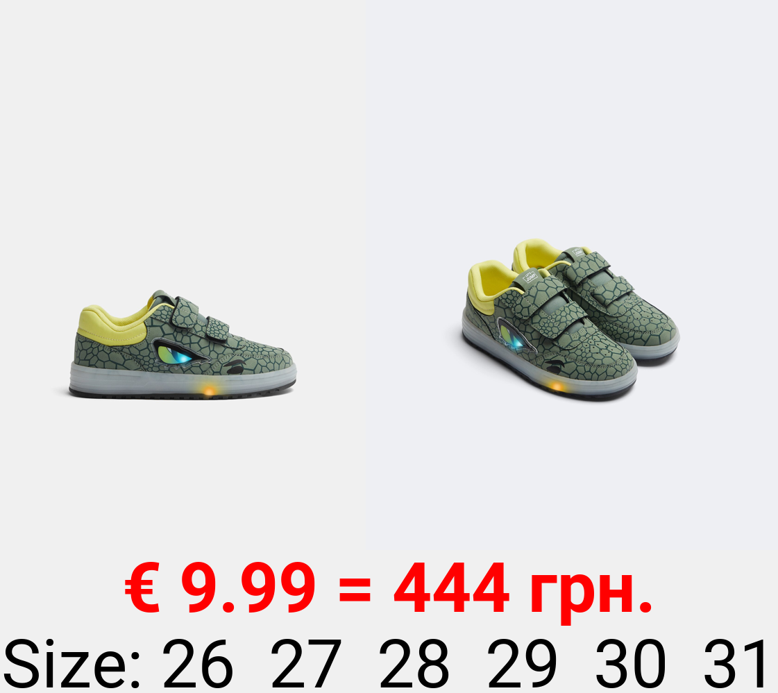 Dinosaur sneakers with lights