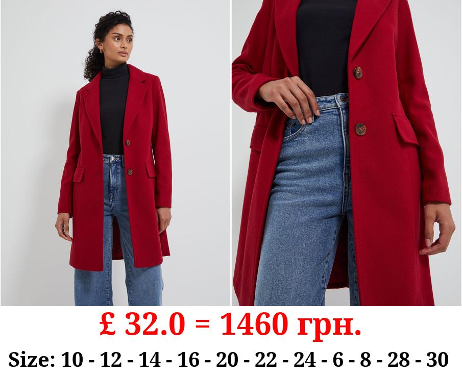 Red Longline Formal Coat