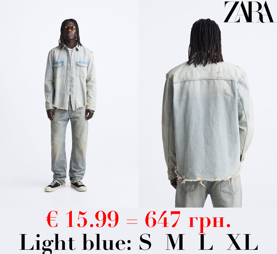 OVERDYED DENIM OVERSHIRT