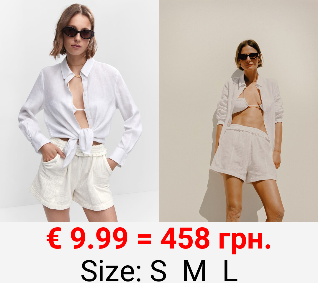 Shorts paperbag textura