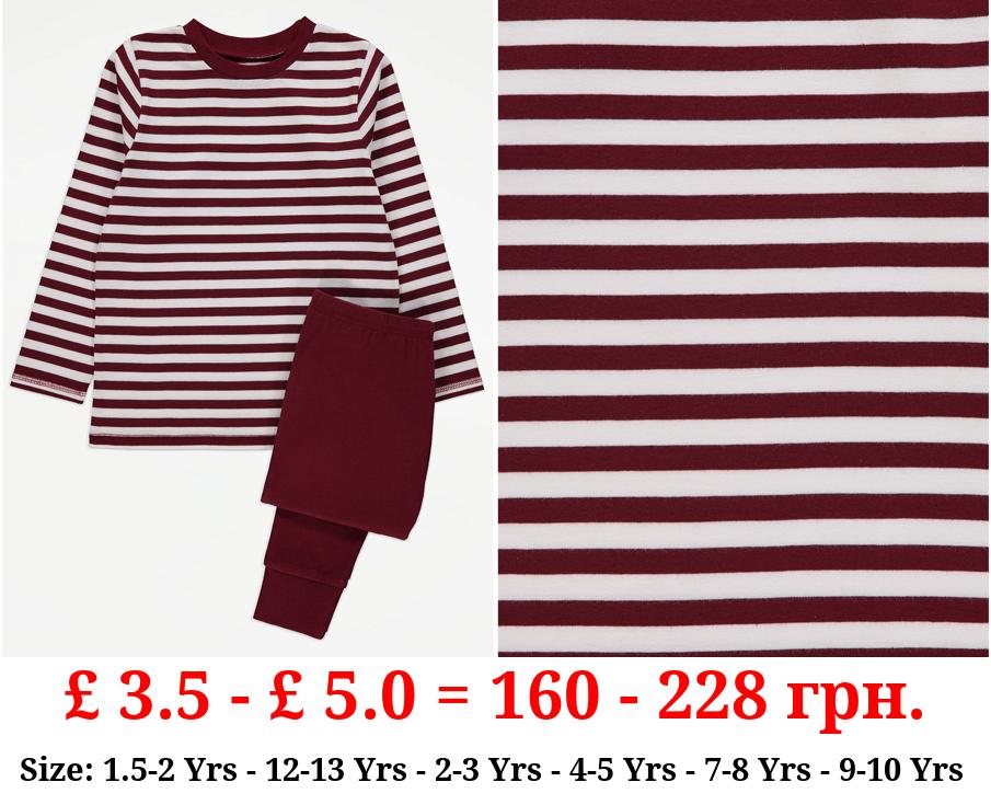Burgundy Stripe Pyjamas