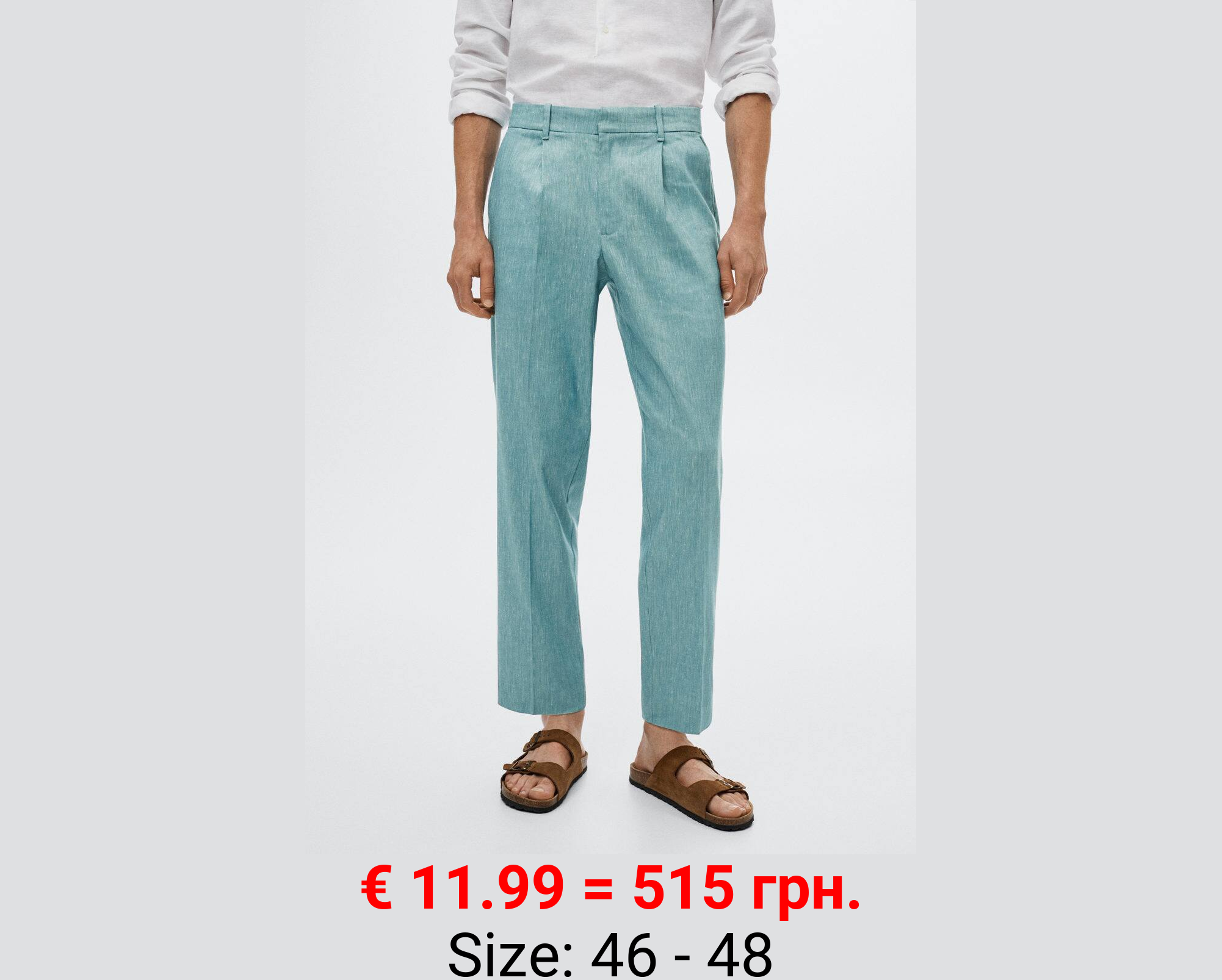 Pantalón pinzas lino