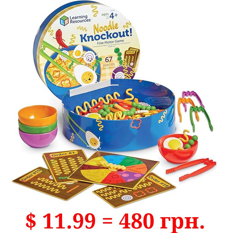 Learning Resources Noodle Knockout! Fine Motor Game,Fine Motor Skills Toys, 67 Pieces, Ages 4+