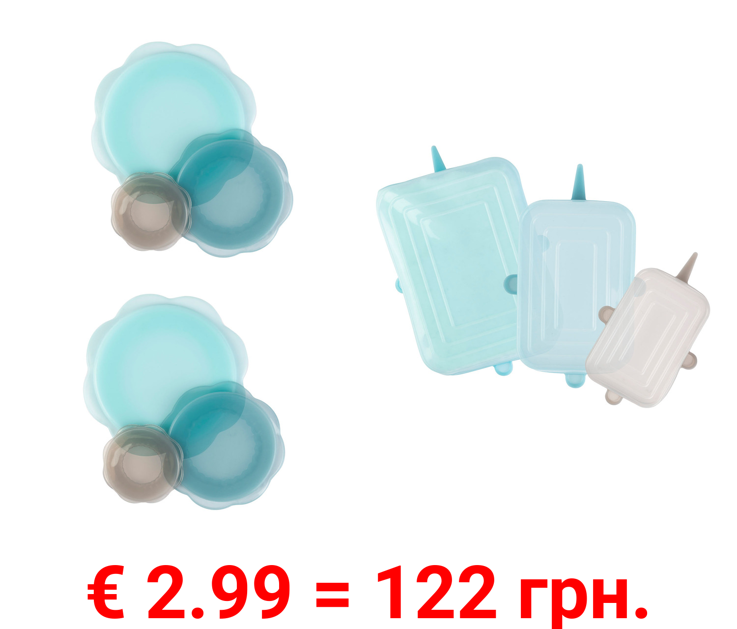 ERNESTO® Silikondeckel-Set, wiederverwendbar