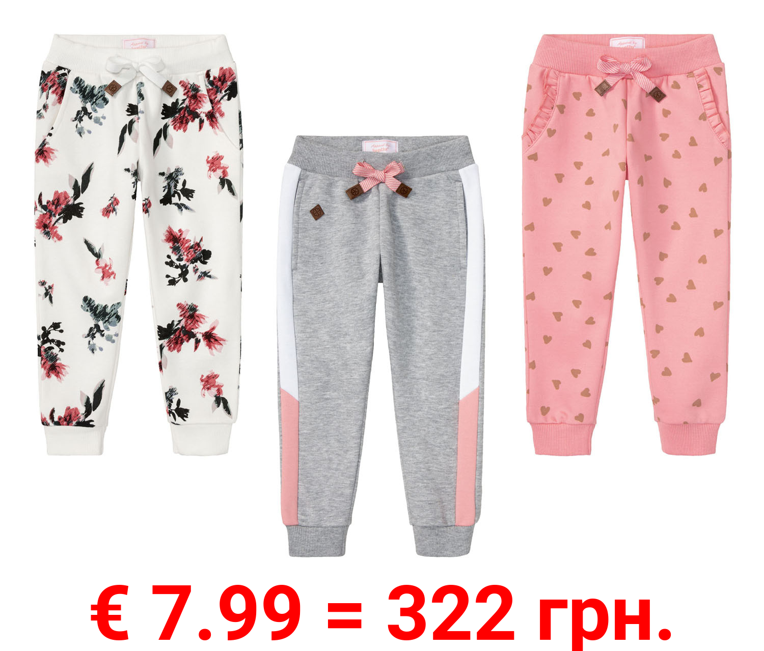 lupilu® Kleinkinder Mädchen Sweathose mit Baumwolle