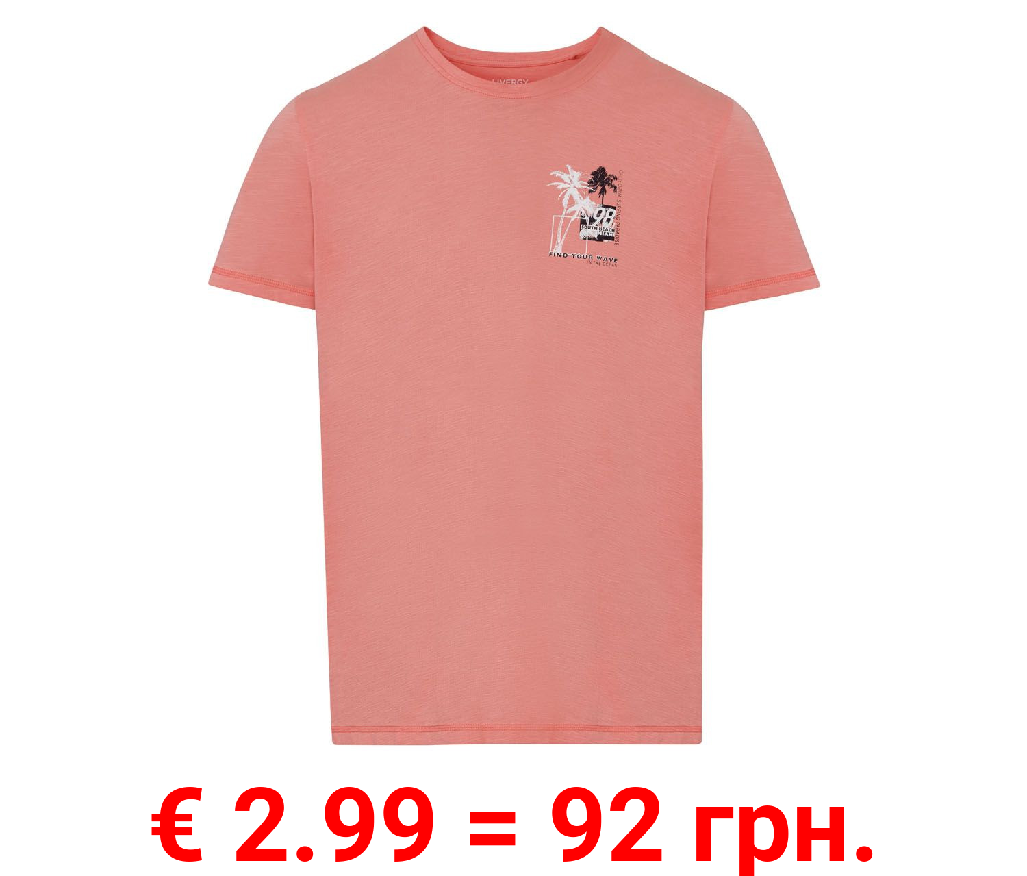 LIVERGY® T-Shirt Herren, mit Print