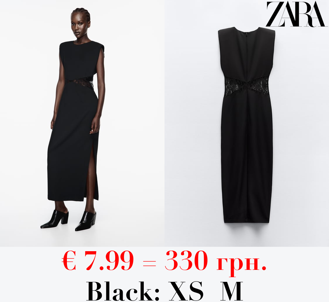 COMBINED CUT-OUT MIDI DRESS