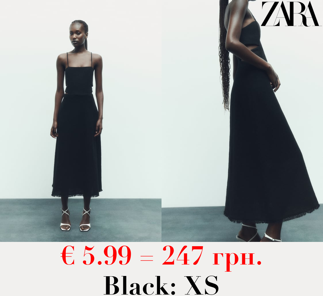 MIDI SLIP DRESS WITH CUT-OUT DETAIL