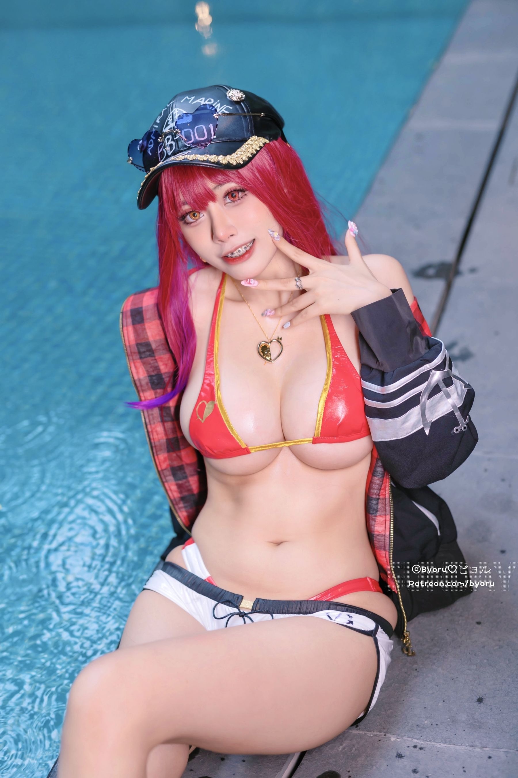 [网红COSER]_日本性感萝莉Byoru_-_Houshou_Marine_Hololive_Summer-写真图集共29P 8