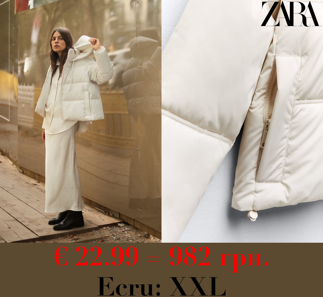 WATER AND WIND PROTECTION CROPPED PUFFER ANORAK