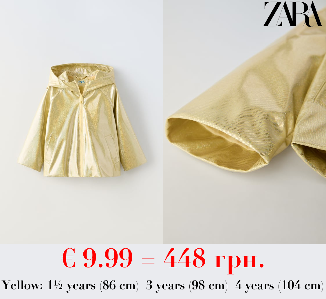 SHINY WATER-REPELLENT RAINCOAT