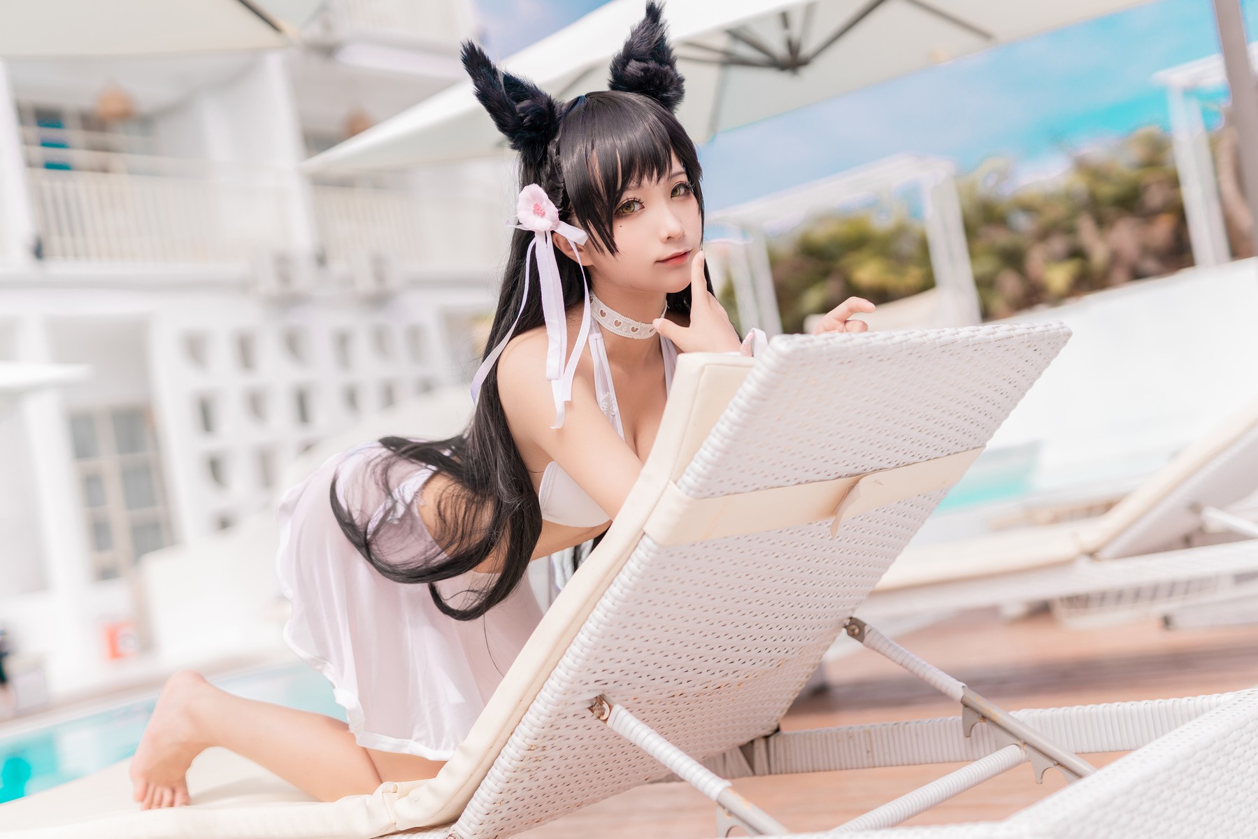 Cosplay 蠢沫沫Chunmomo 爱宕 犬 泳装 12