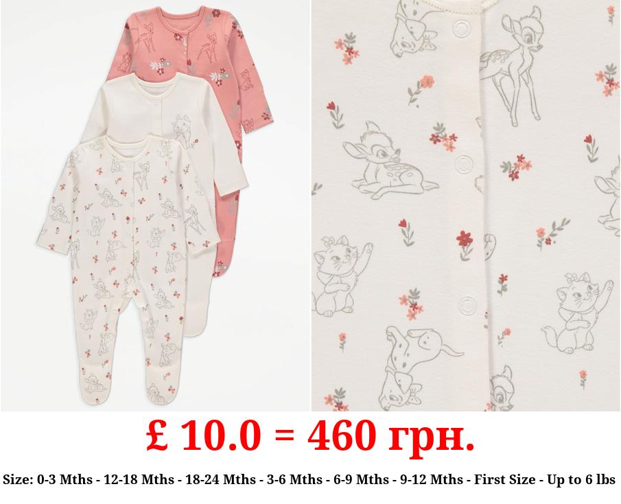 Disney Pretty Flower Sleepsuits 3 Pack