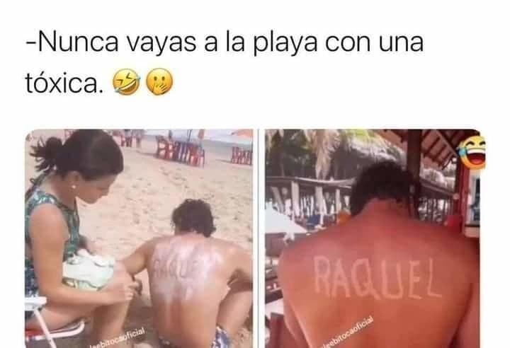 La tóxica contigo en la playa