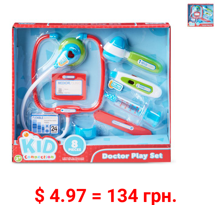 Kid Connection Doctor Play Set, 8 Pieces