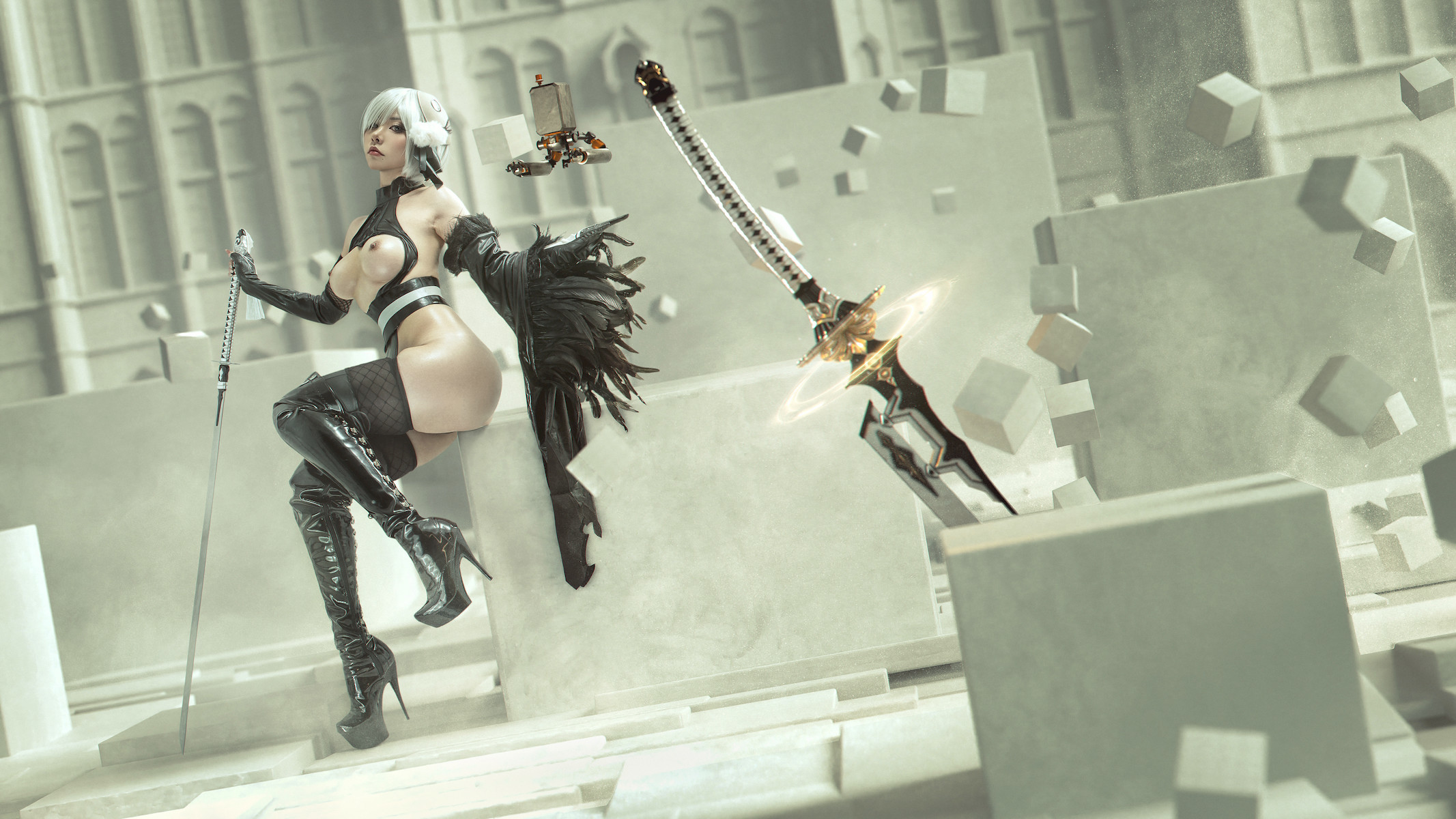 爆机少女喵小吉 Cosplay 尼尔机械纪元-人形兵器 4