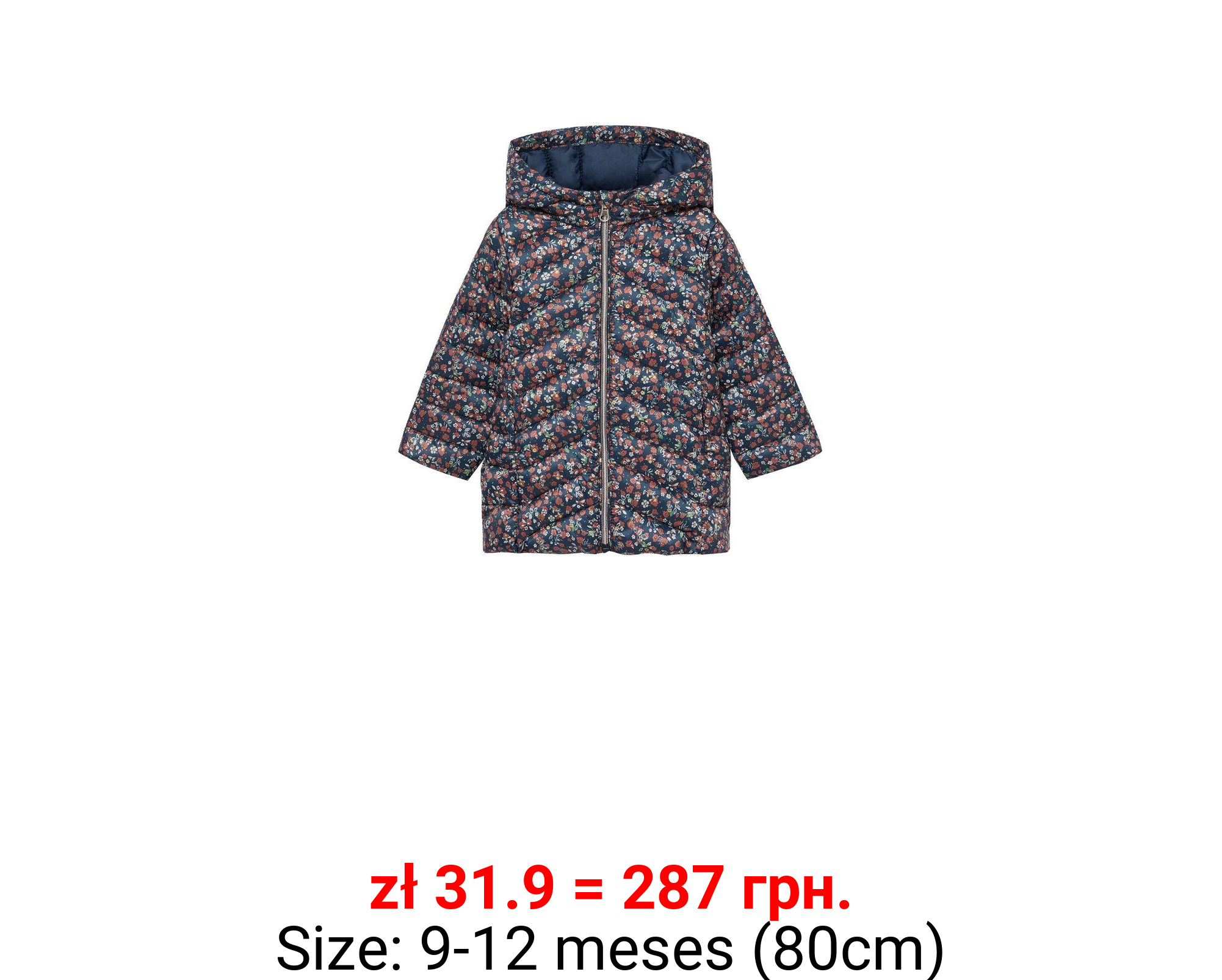 Anorak acolchado estampado floral