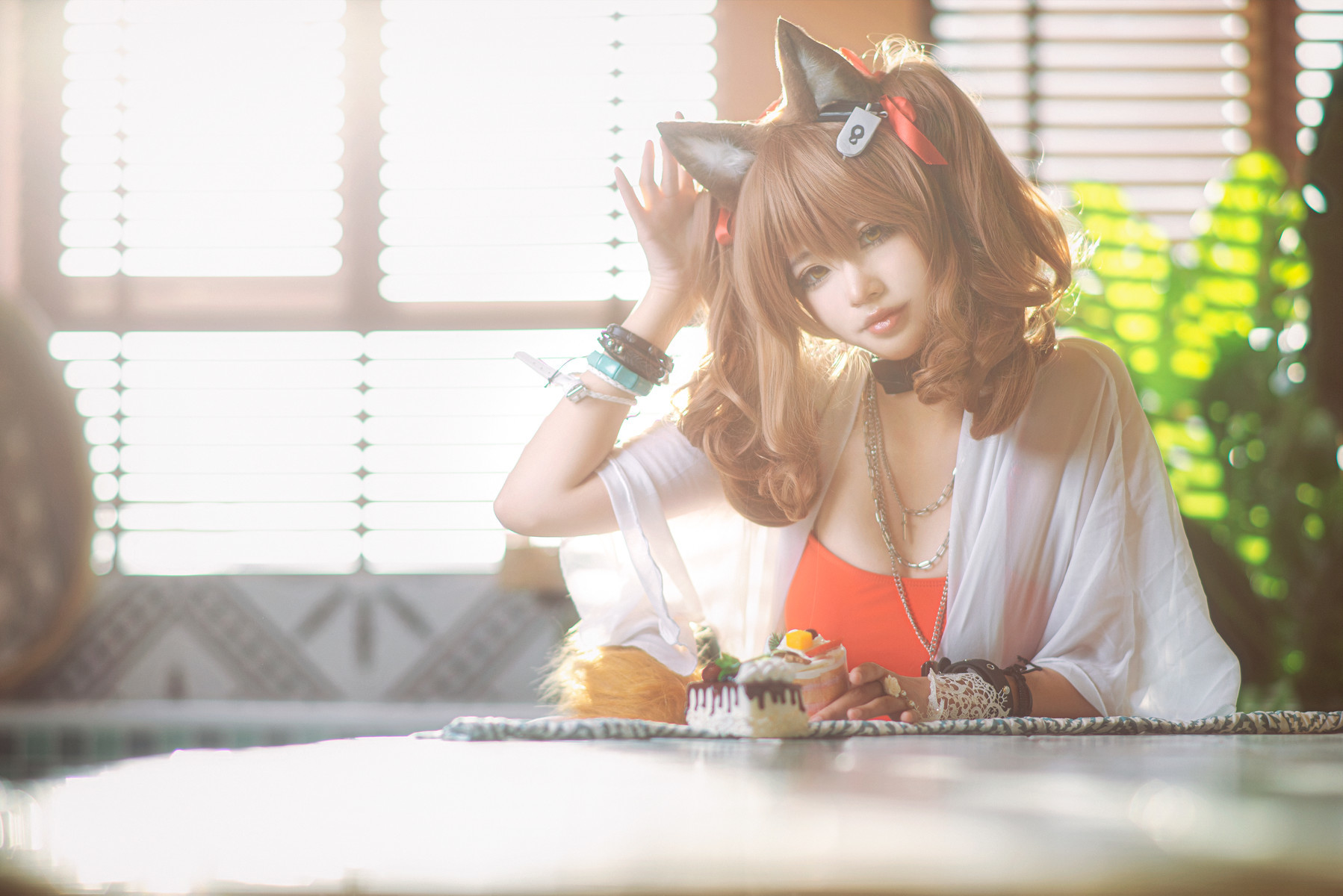工藤新伍 Cosplay 明日方舟 安洁莉娜 夏卉泳装 10