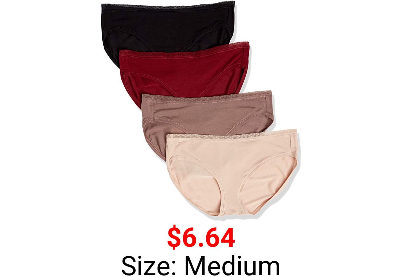 Amazon Essentials Women's 4-Pack Modal Bikini Underwear