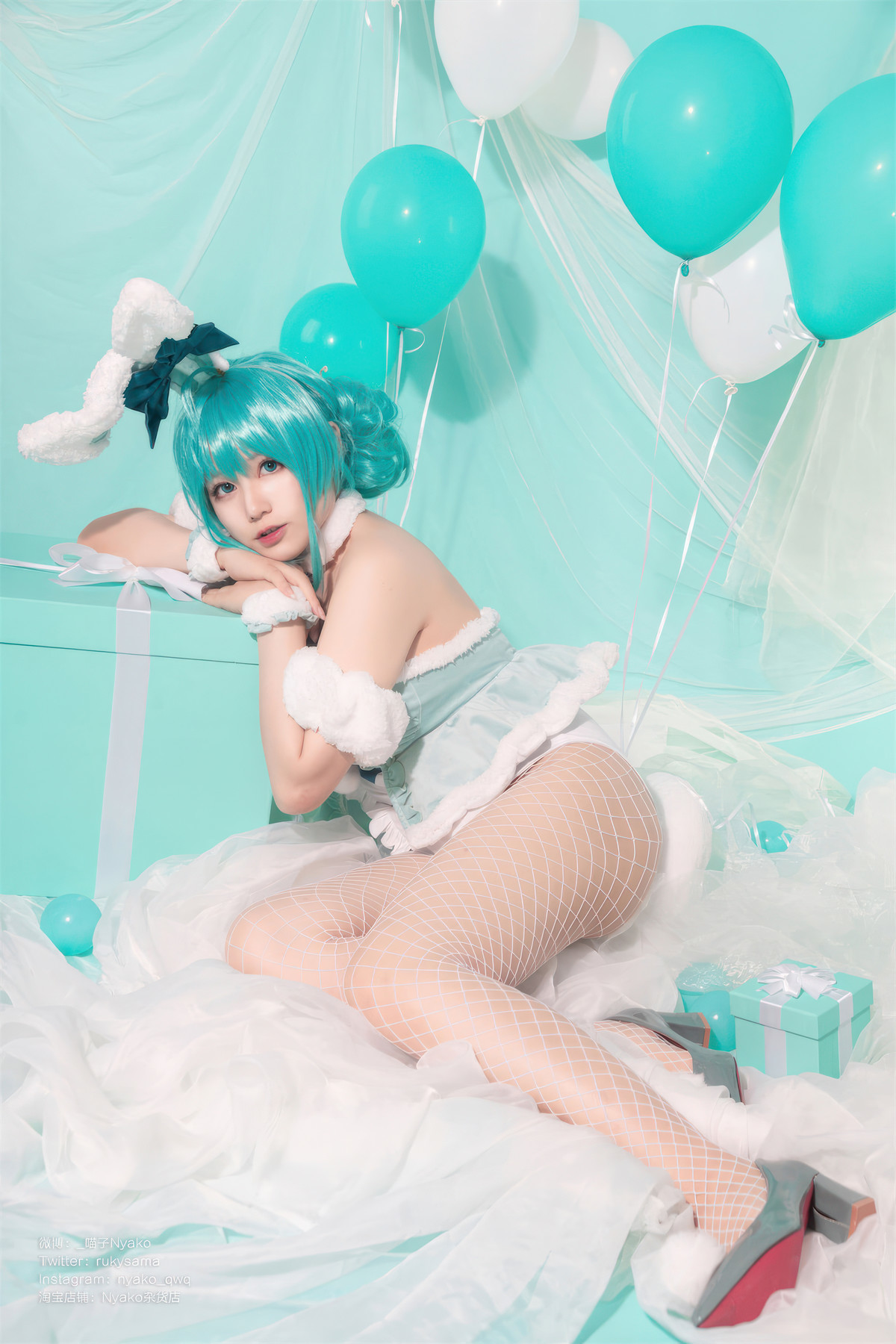 Cosplay Nyako喵子 初音白兔 3