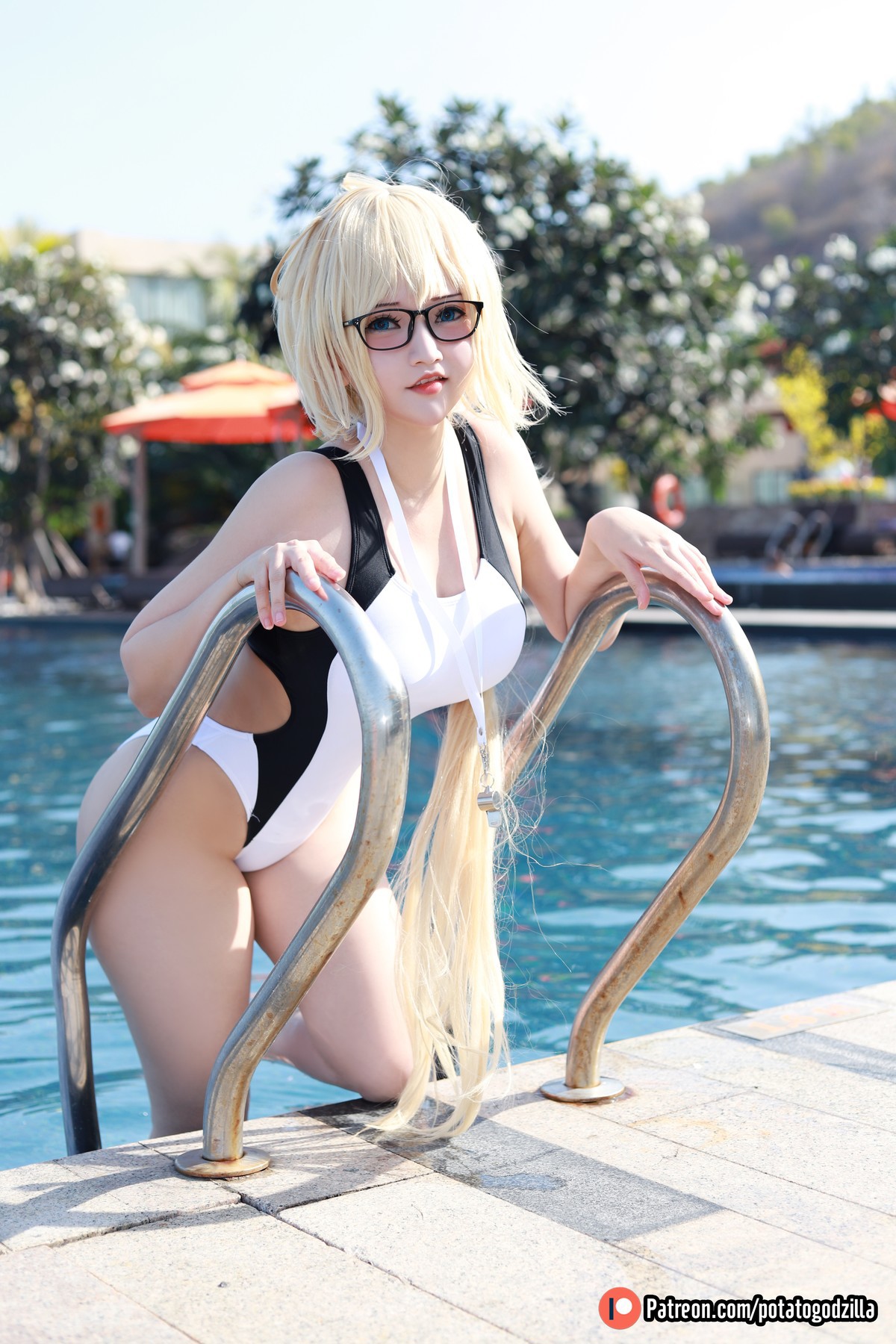 Potato Godzilla Cosplay Jeanne d’Arc Swimsuit 21