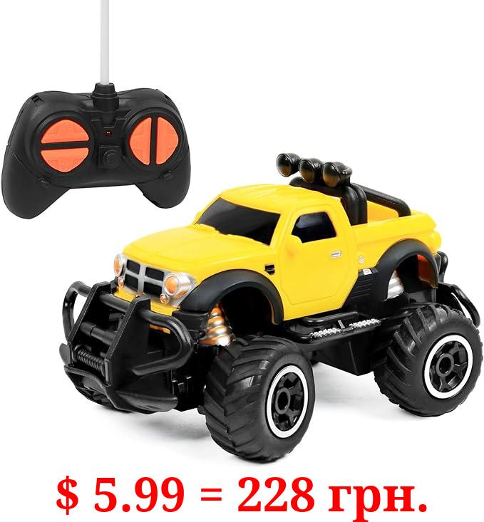 Click N' Play Remote Control Car, Mini Pickup Truck, Rock Crawler Radio Control Vehicle, Brown/a