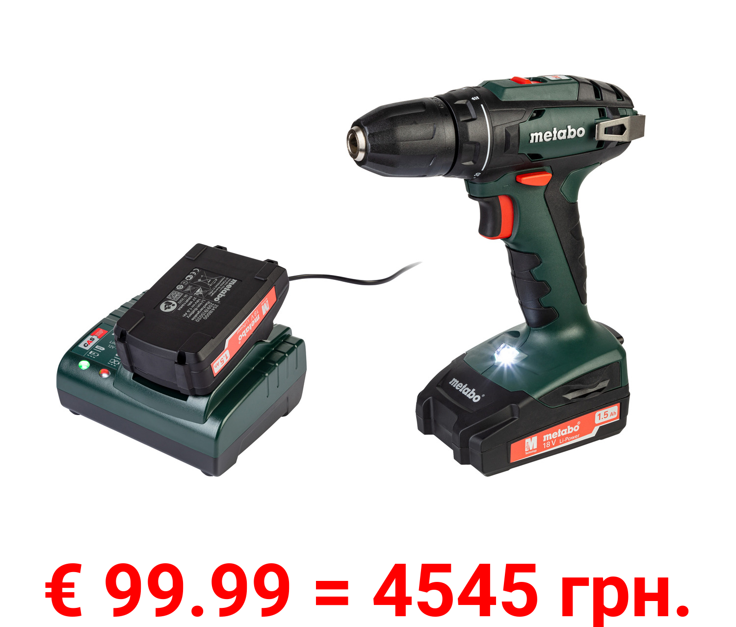 Metabo 18 V Akkuschrauber »BS 18«, mit 2 Akkus und Ladegerät