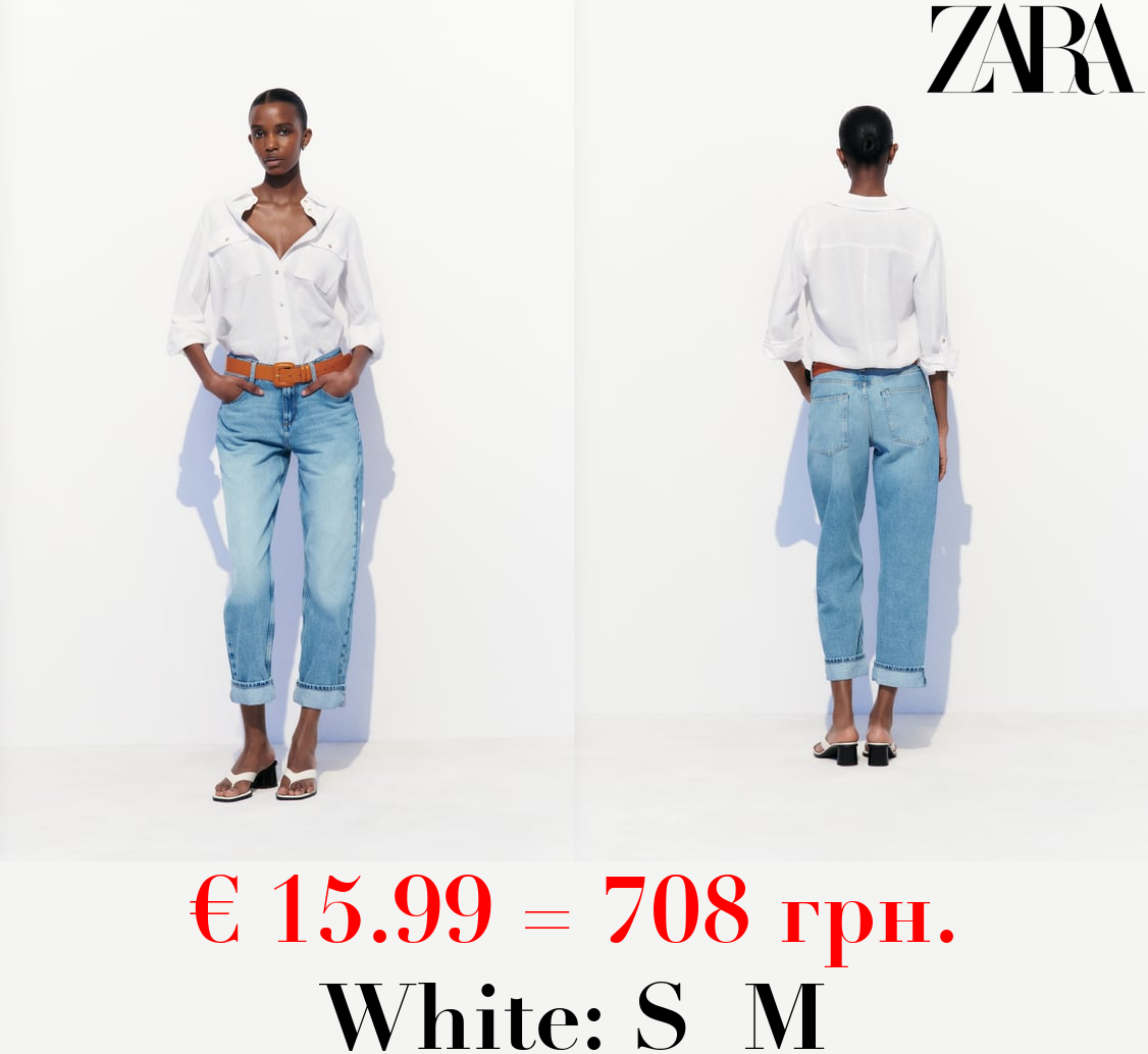 ROLL-UP SLEEVE LINEN-BLEND SHIRT