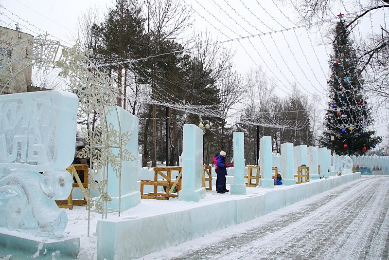 В Хабаровске стартовал конкурс ледовой скульптуры «Амурский хрусталь-2020»