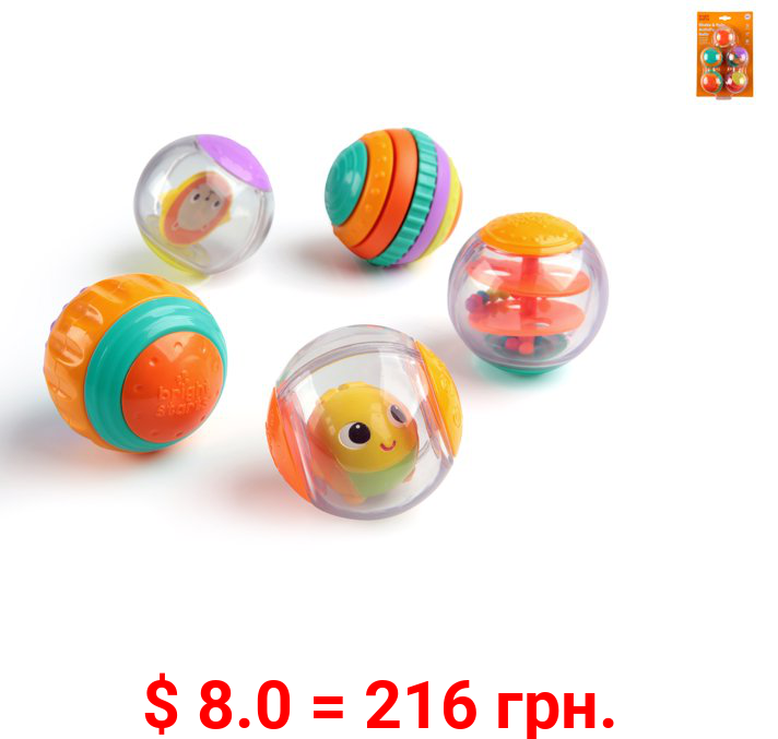 Bright Starts Shake & Spin Activity Balls Toy, Ages 6 months +