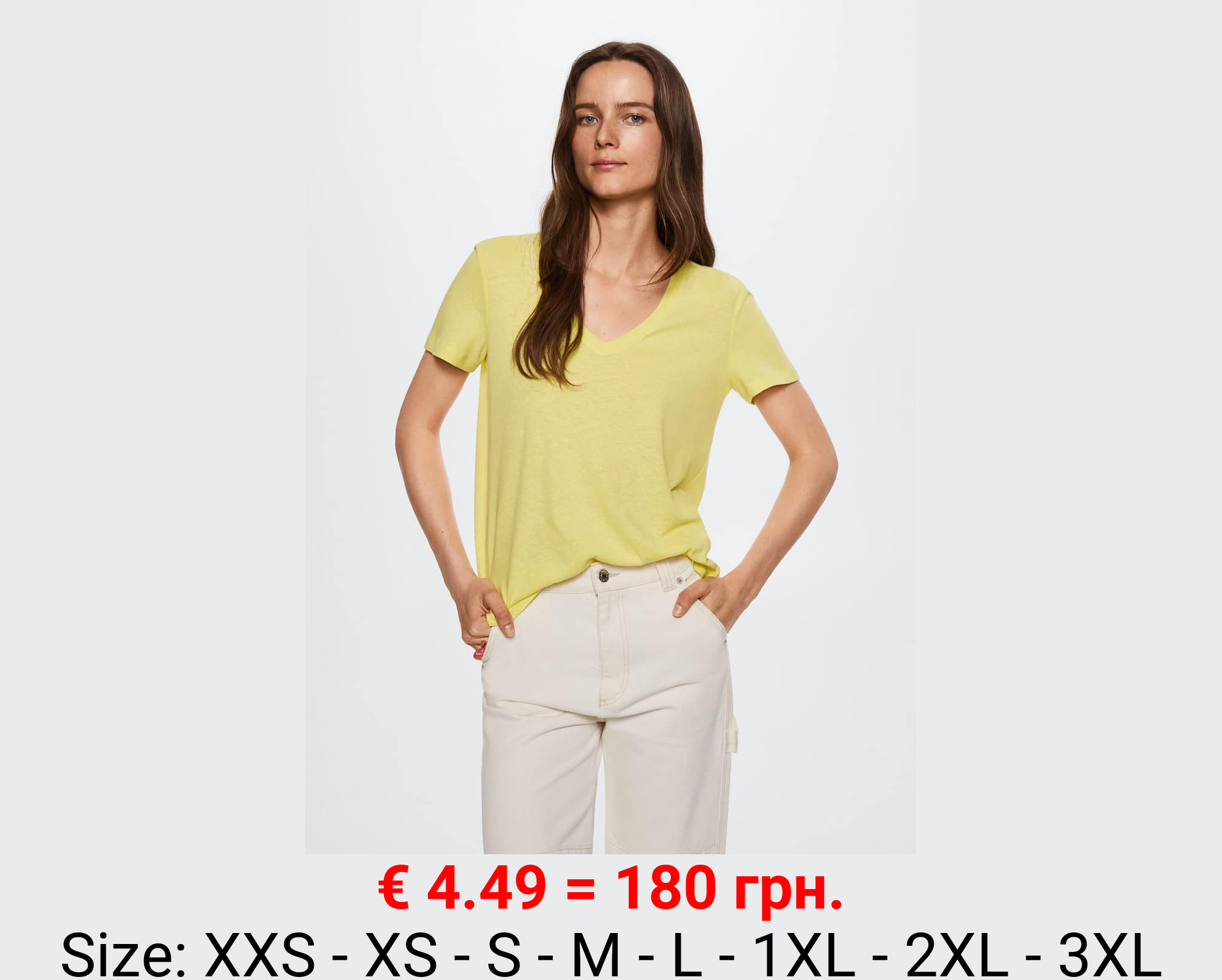 Camiseta algodón lino