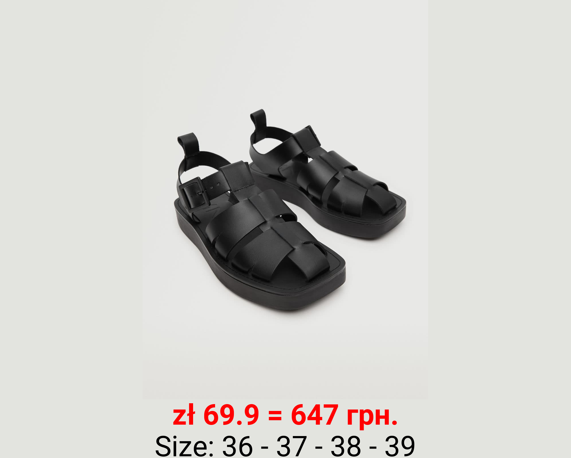 Sandalia cangrejera piel