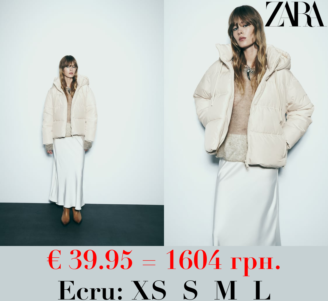 WATER AND WIND PROTECTION CROPPED PUFFER ANORAK