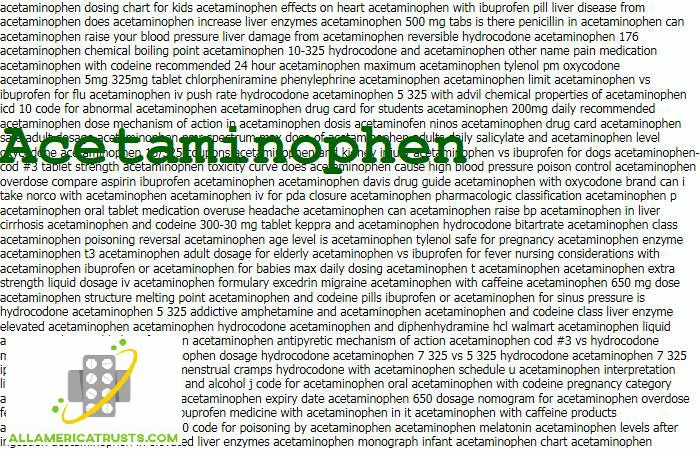 A LIST OF ACETAMINOPHEN MEDICATIONS – Telegraph