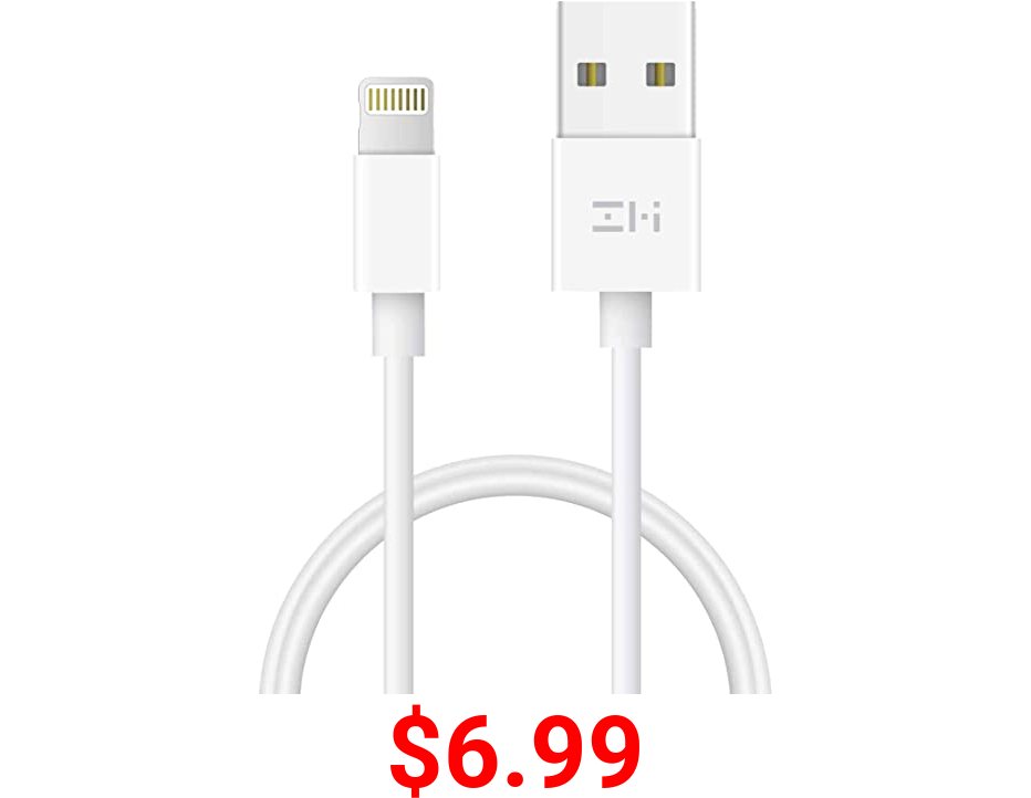[3.3ft] ZMI Lightning Cable/iPhone Charge Cable Charger Cord, MFi for iPhone 8/8 Plus/X/XS/XS Max/XR/7/7 Plus/SE/6/6 Plus/6S/6S Plus/5/5C/5S, iPad/iPad Mini/iPad Air, iPod Touch/Nano