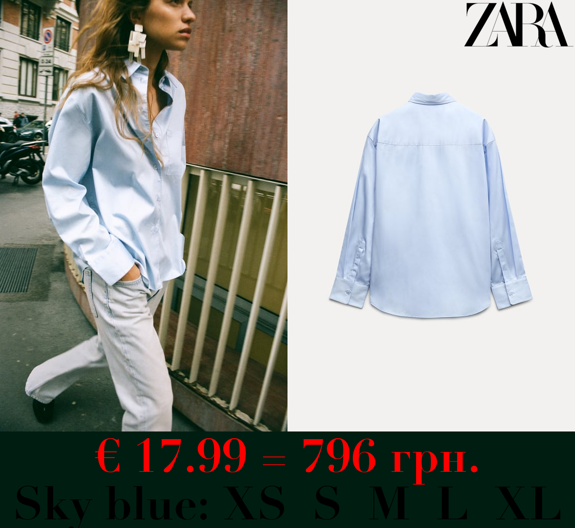 ZW COLLECTION VOLUMINOUS POPLIN SHIRT