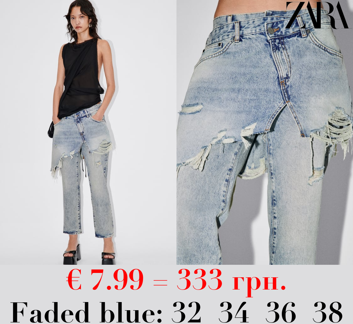 ZW STRAIGHT-LEG MID-RISE JEANS