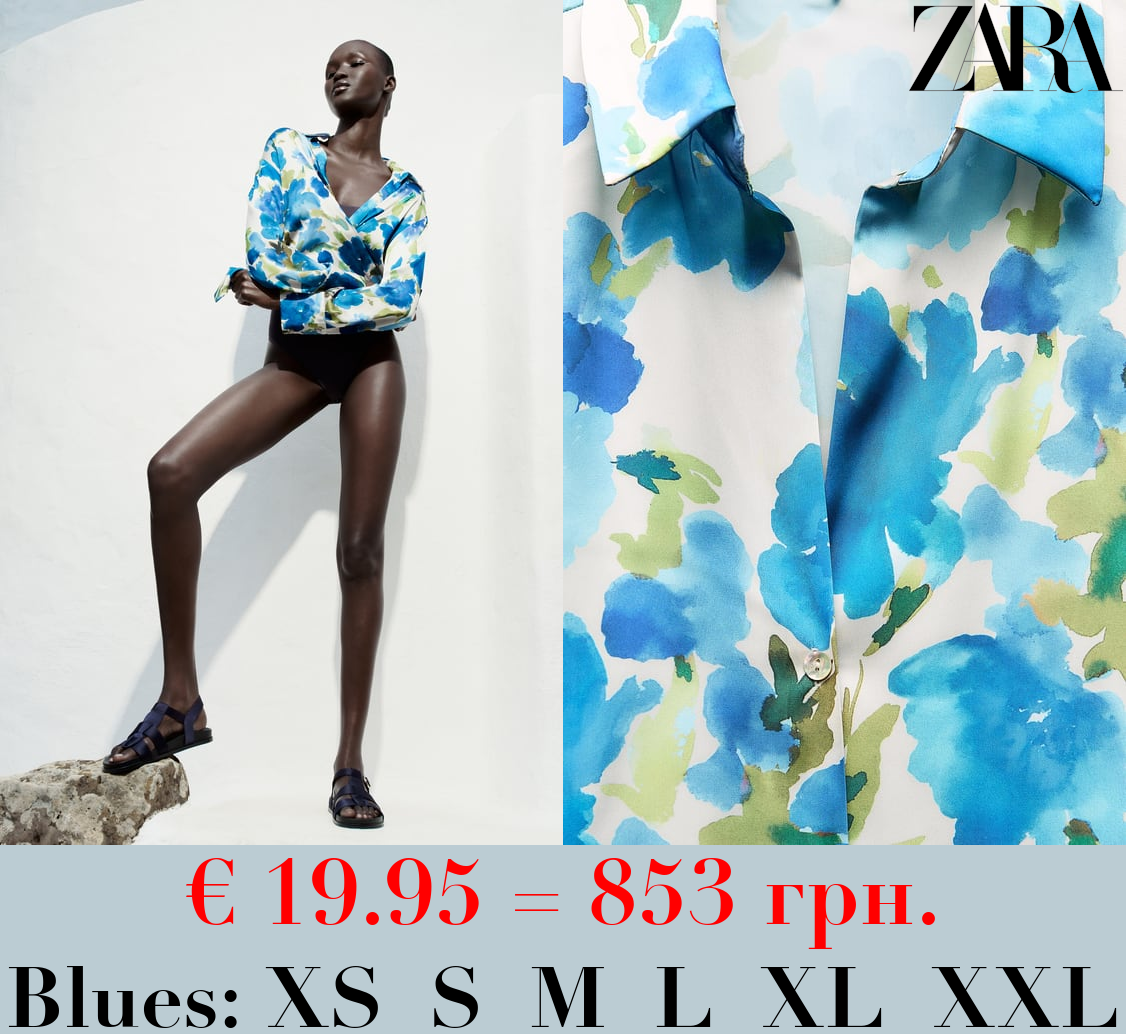 PRINTED SATIN SHIRT