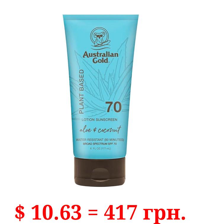 Australian Gold Plant Based Spf 70 Lotion, 6 ounces