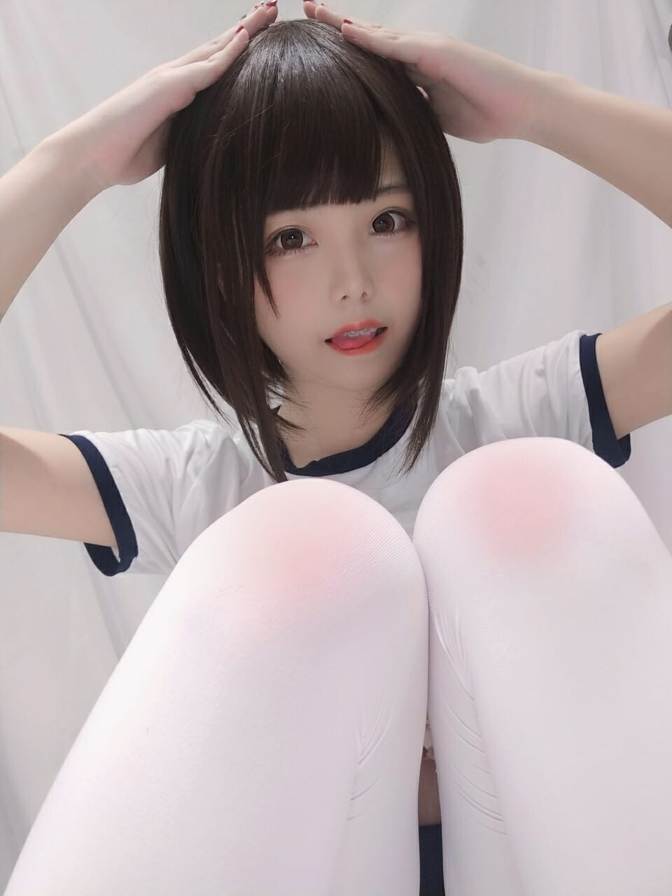 蜜汁猫裘-白色体操服[31P7V] 23