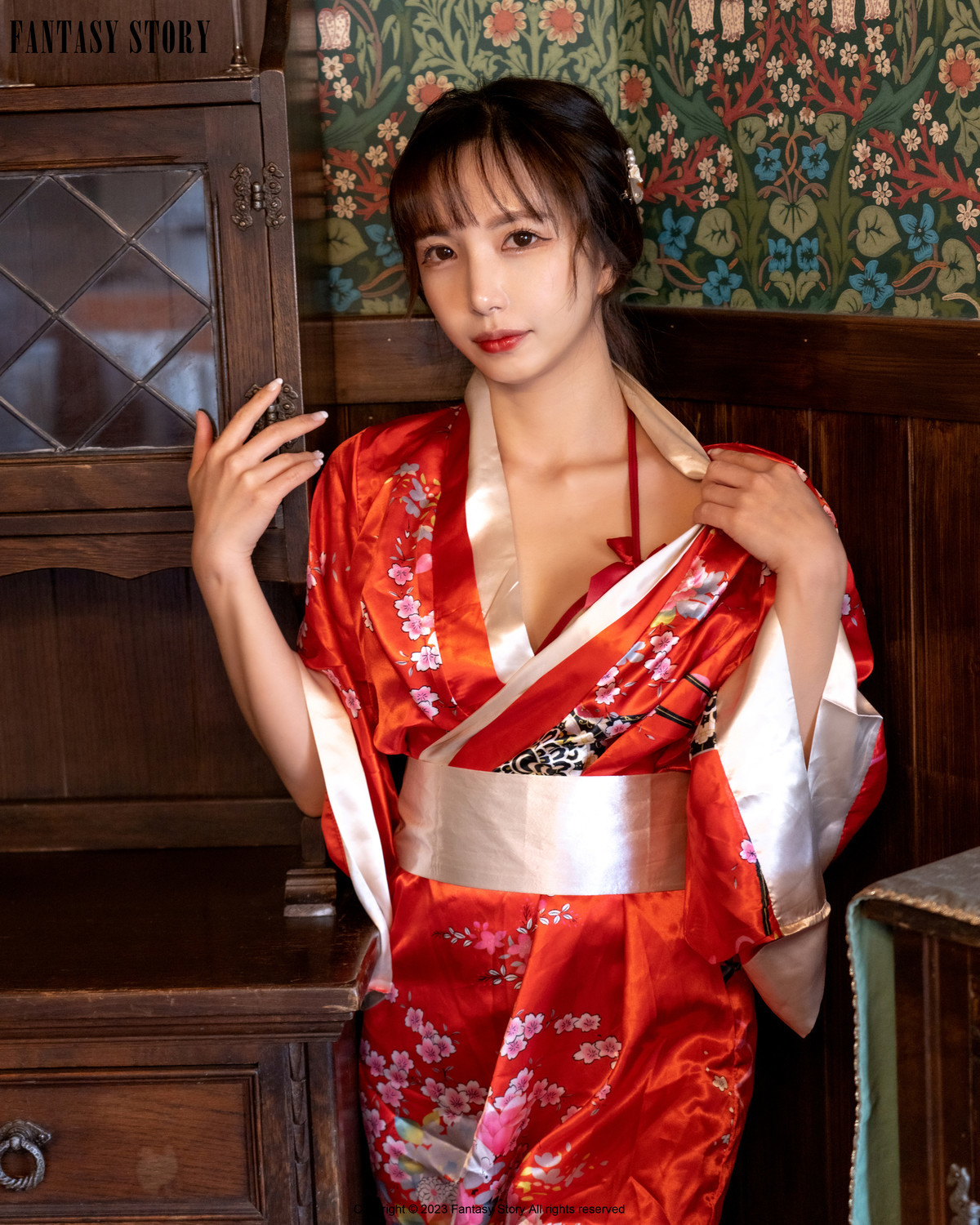 Rua 루아, [Fantasy Story] A Girl in a Red Yukata Set.01 4