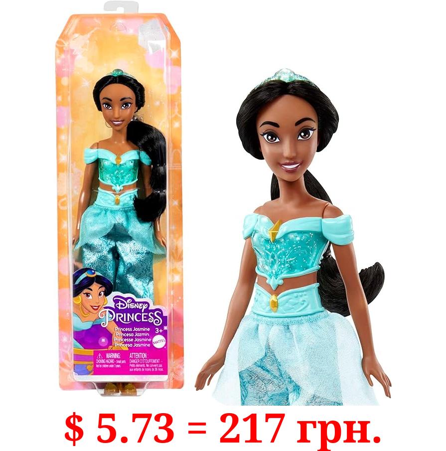 Mattel Disney Princess Dolls,Jasmine Posable Fashion Doll with Sparkling Clothing and Accessories,Disney Movie Toys