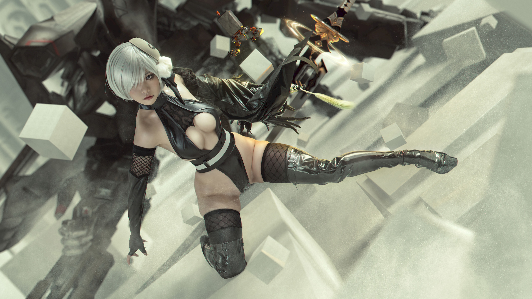 爆机少女喵小吉 Cosplay 尼尔机械纪元-人形兵器 3