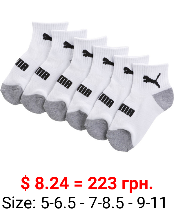 Unisex Quarter Crew Socks [6 Pack]