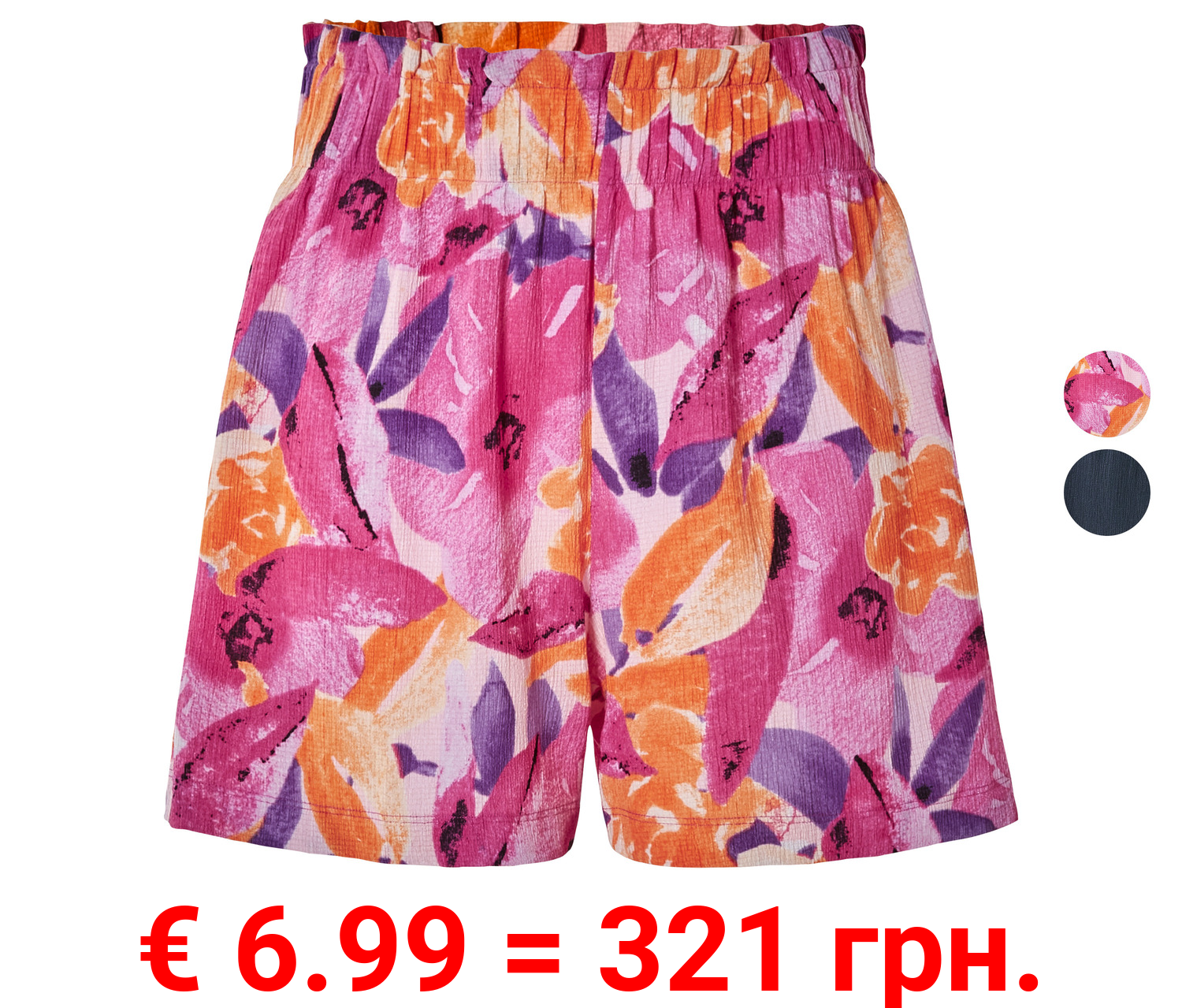 esmara® Damen Shorts mit Kreppstruktur