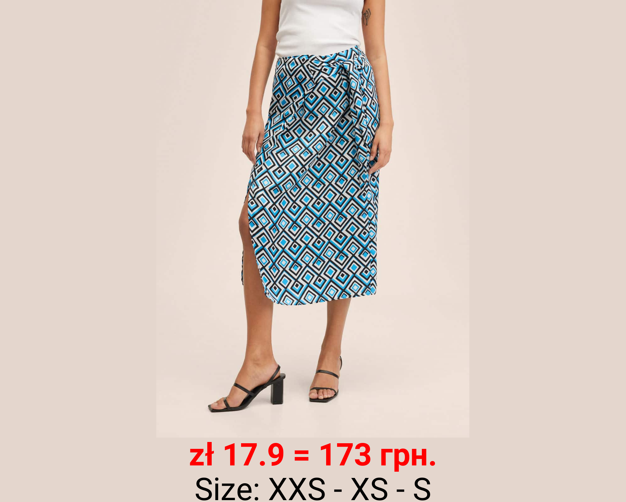 Falda cruzada estampada