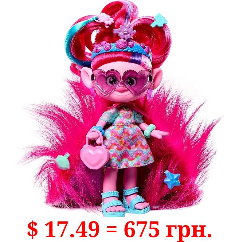 Mattel ​DreamWorks Trolls Band Together Fashion Doll & 10+ Accessories, Hairsational Reveals Queen Poppy with Transforming Hair Piece